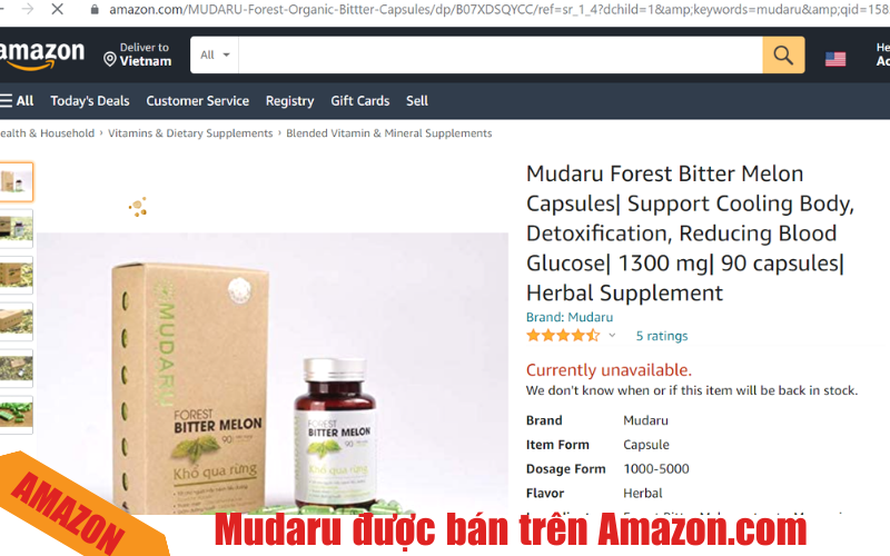 mudaru duoc ban tren san Amazon